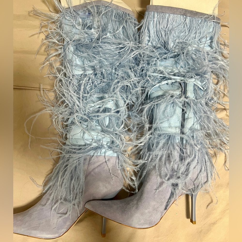 Jeffrey Campbell Shake Ya Boot- Baby Blue Size 7.5 Worn Once